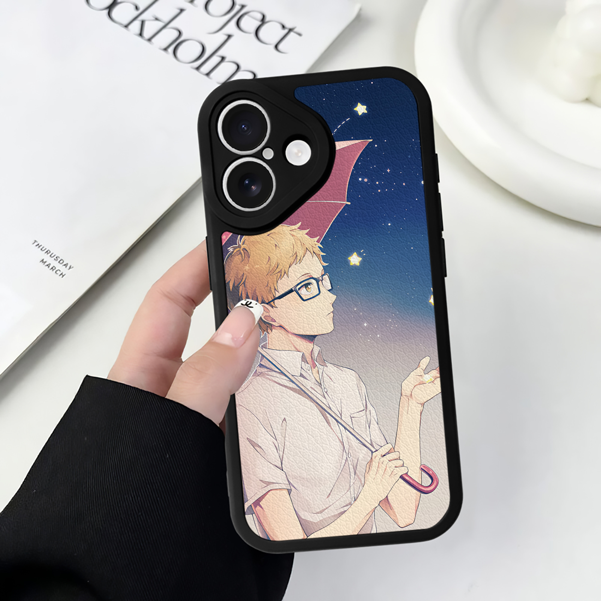 （画像用） ハイキュー!! Haikyu!! 【iPhone 16シリーズ対応】シリコンスマホケース（レザー調） 材質：シリコン
